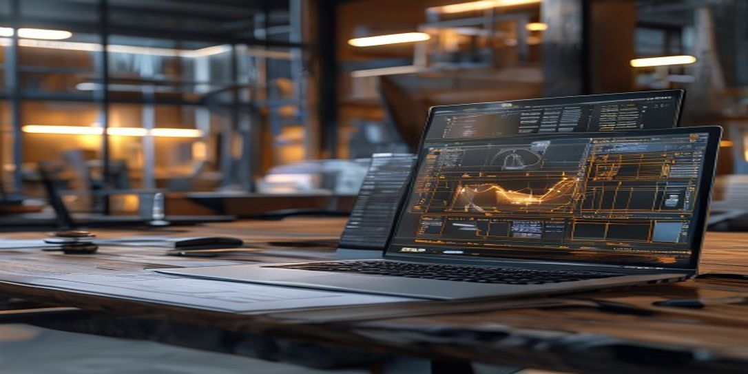 Professional contractor using AI software for concrete bidding on a tablet